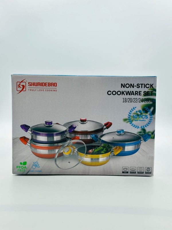 SHUAIDEBAO Non-Stick Cookware Set (10 PCS)