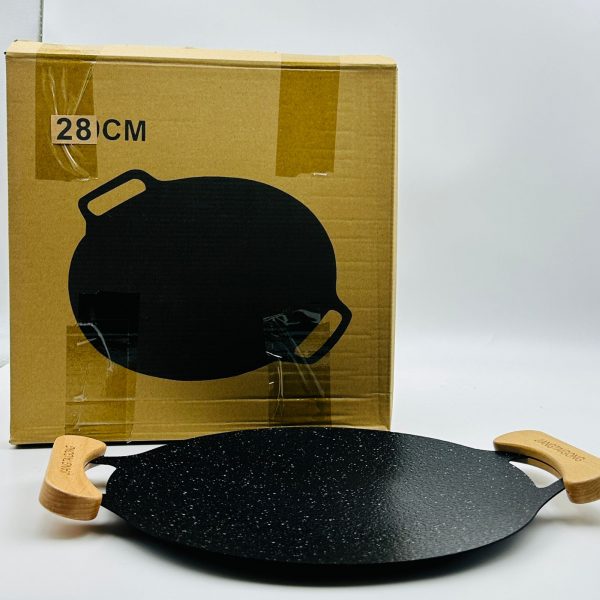 Non-Stick Tawa with Wooden Handles(28cm) - Image 2