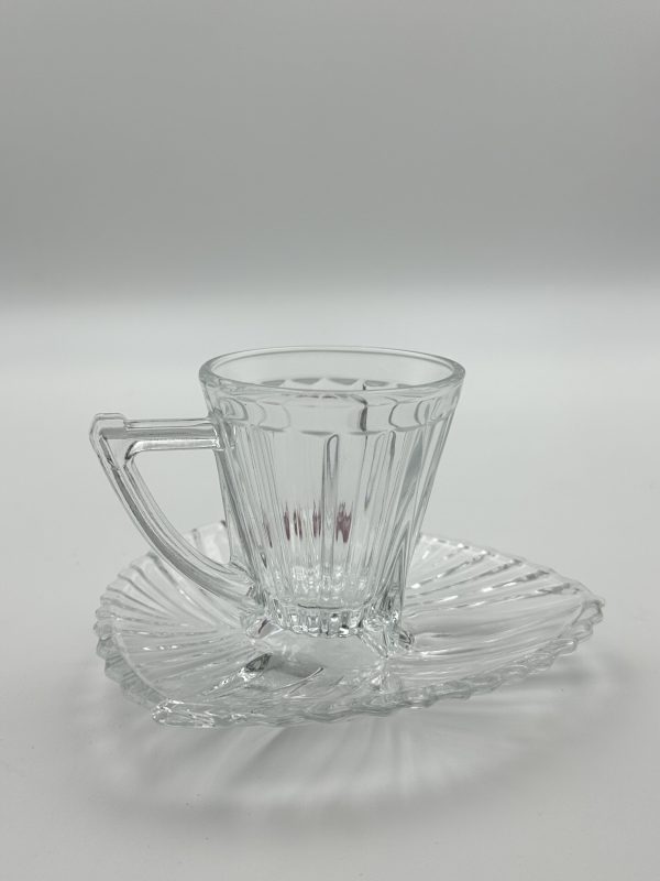 Red Cherry Attica Glass Cup & Saucer Set – 6 PCS Elegant Tea & Coffee Set - Image 3