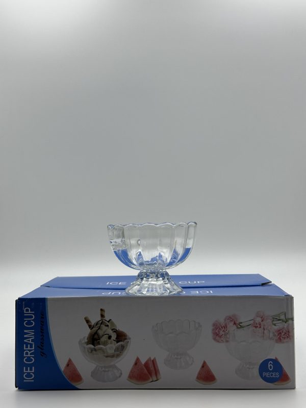 Glass Ice Cream Cup Set (6-Piece) - Image 2