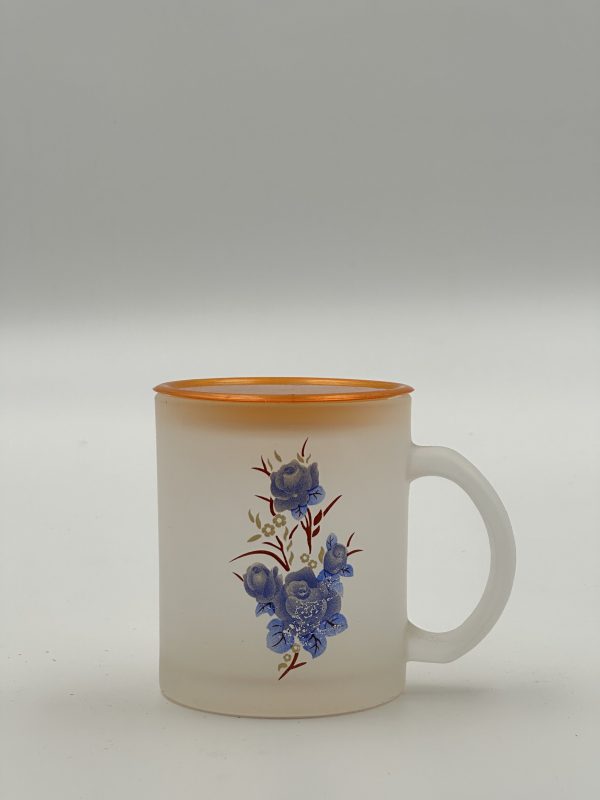 Frosted Glass Mug with Lid - Image 2