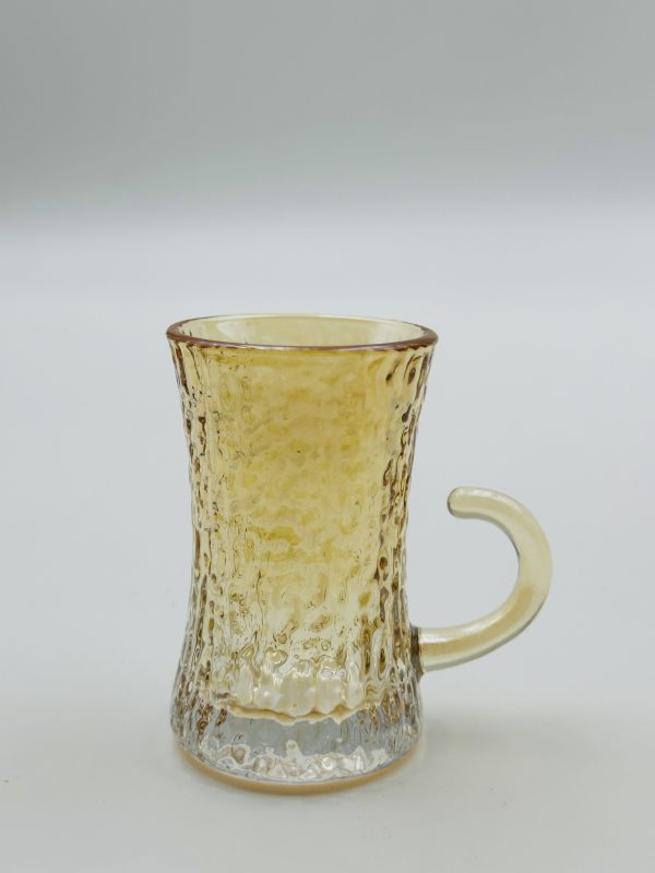 Diamonds Amber Glass Tea Cup Set - 12 PCS - Image 2