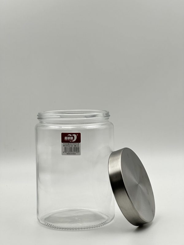 Ginger King Clear Glass Storage Jar with Stainless Steel Lid - 1250ml - Image 2