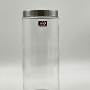 Ginger King Clear Glass Storage Jar with Stainless Steel Lid - 1250ml