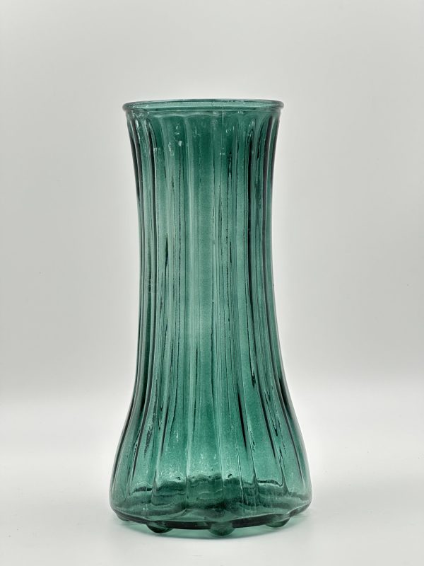 Elegant Ribbed Glass Vase