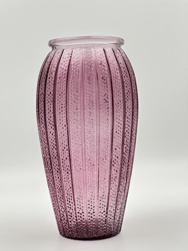 Textured Glass Vase - Elegant Decorative Accent