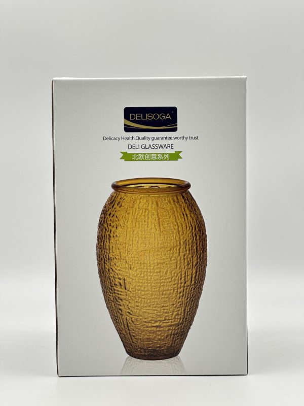 Delisoga Nordic Style Textured Glass Vase - Image 2