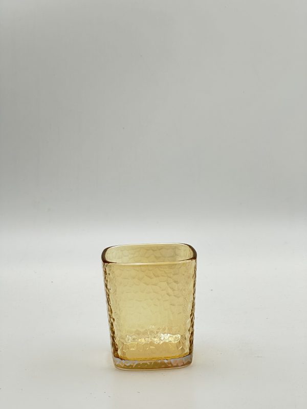 Amber Textured Glass Cup Set (6 PCS)