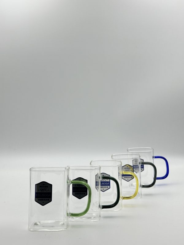 Delisoga Transparent Square Glass Mug Set (6 PCS) - Image 2