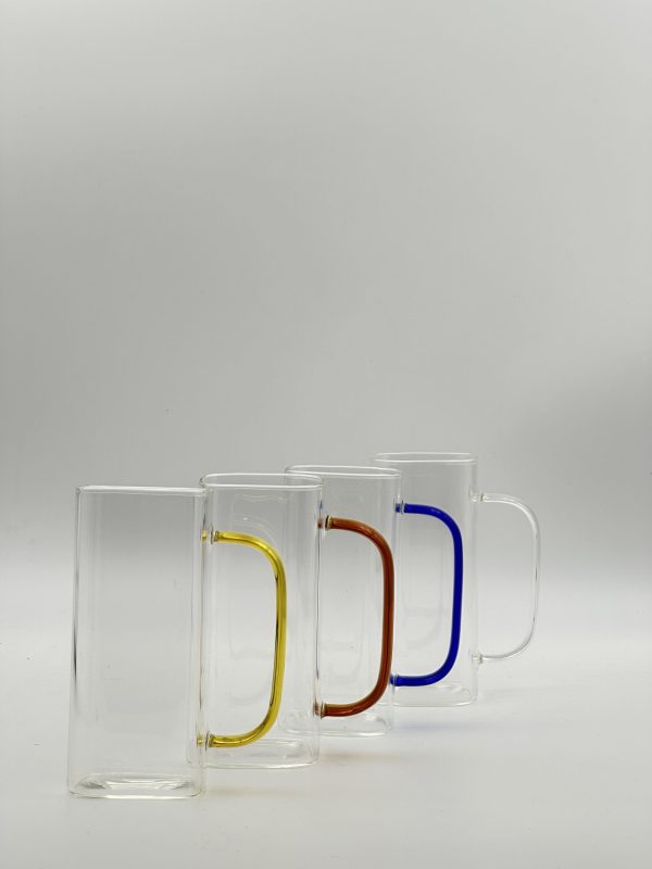 Extra Durable Borosilicate Glass Mug Set (4 PCS)