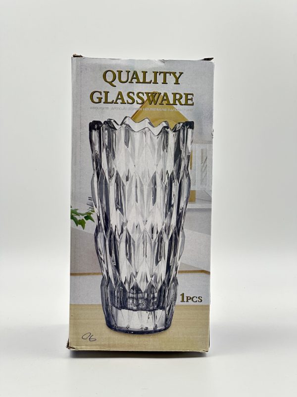 Elegant Crystal Cut Glass Vase - Image 3