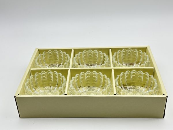 Elegant Textured Glass Dessert Bowl Set (6-Piece) - Image 2