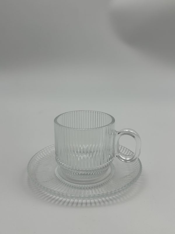 TRUE-UP Glass Tea Cup & Saucer Set