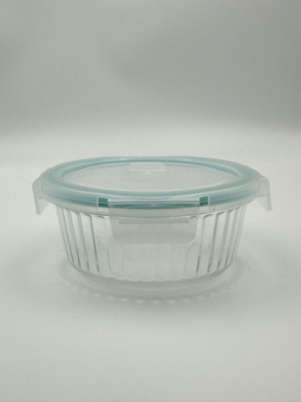 Round Glass Food Storage Container Set with Airtight Lids (3-Piece) - Image 4