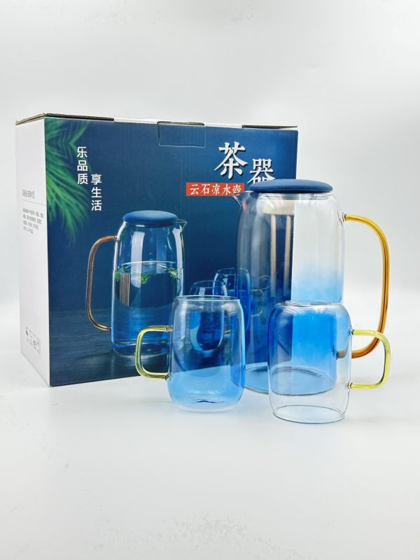 Gradient Glass Pitcher & Mug Set