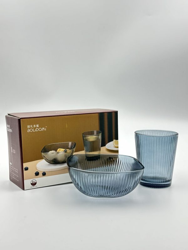 Bolidomi Glassware Set (Bowl & Tumbler)