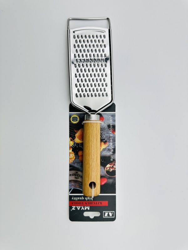 Stainless Steel Grater with Wooden Handle Kitchen Cheese / Vegetable