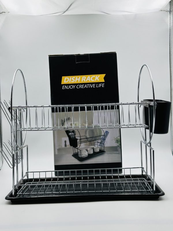 2-Tier Stainless Steel Dish Rack - Image 2