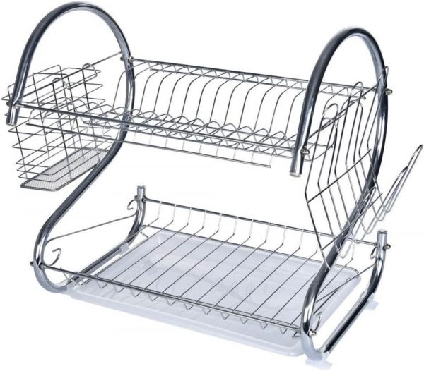 2-Tier Stainless Steel Dish Drying Rack