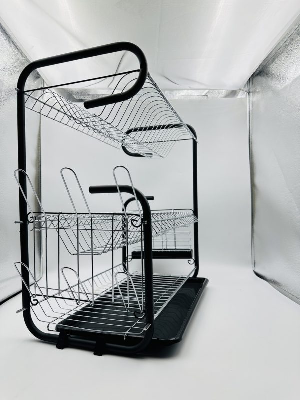 3-Tier Chrome-Plated Dish Rack - Image 3