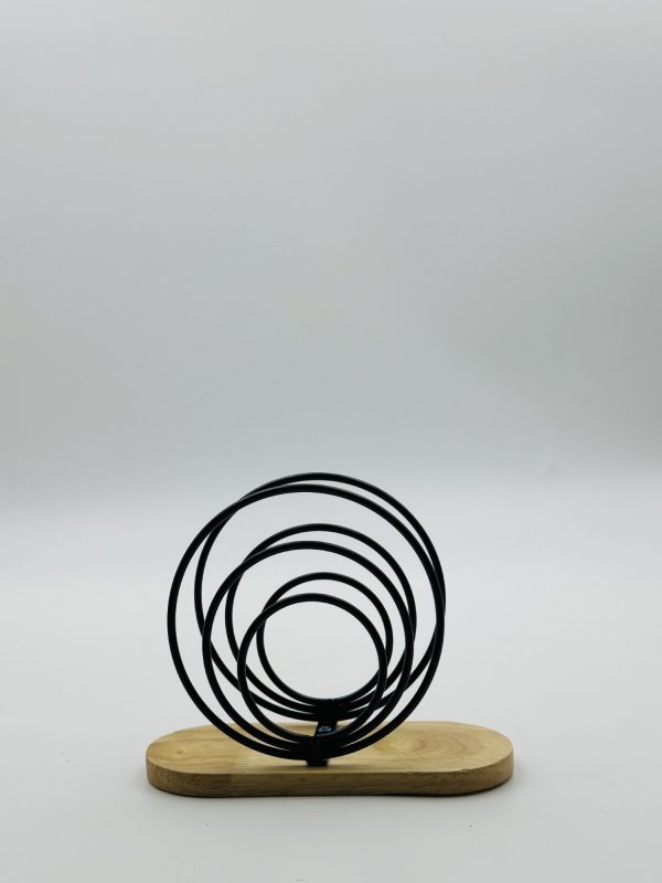 Modern Metal & Wood Napkin Holder - Image 2