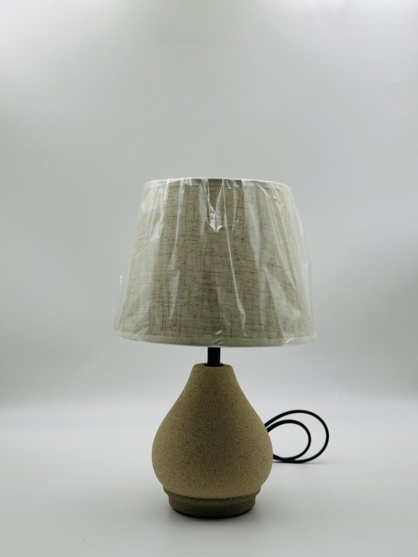 Rustic Pear-Shaped Ceramic Table Lamp – Earthy & Elegant Lighting