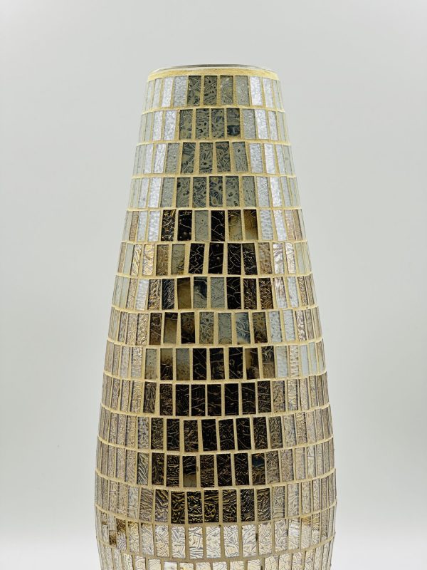 Golden Mosaic Tiled Vase - Image 3