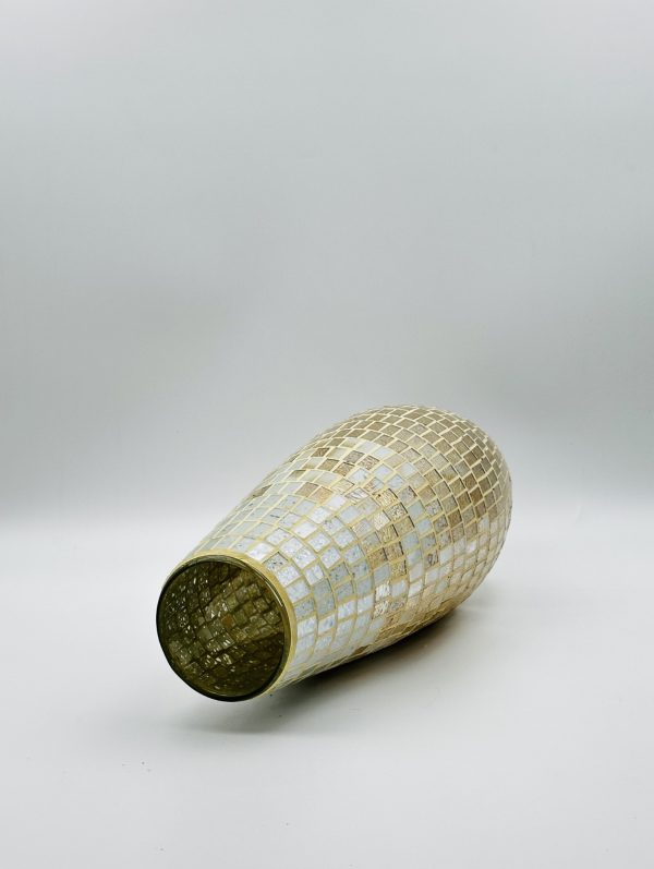 Golden Mosaic Tiled Vase