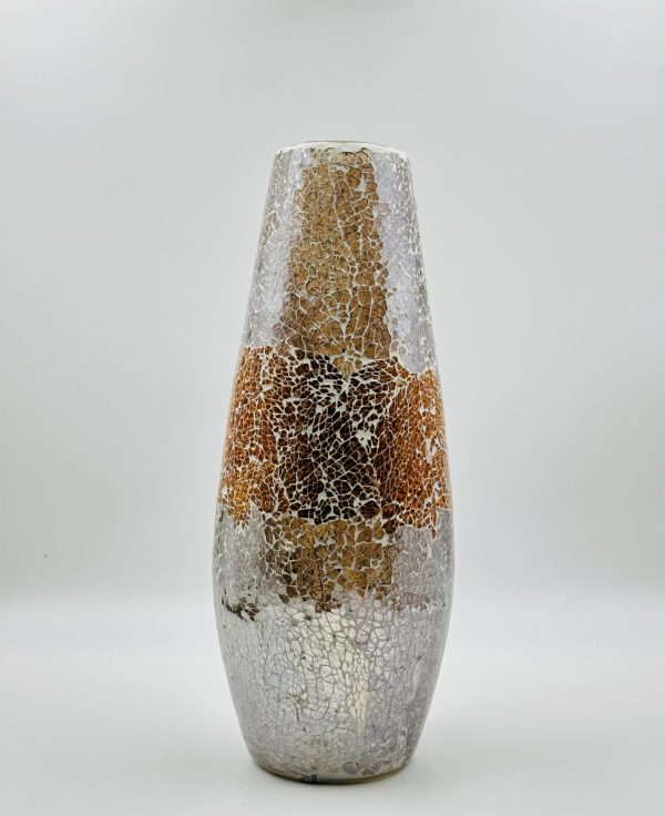 Rustic Crackle Glass Vase - Image 2