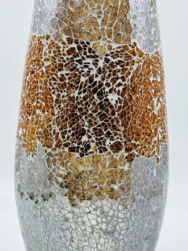 Rustic Crackle Glass Vase - Image 3