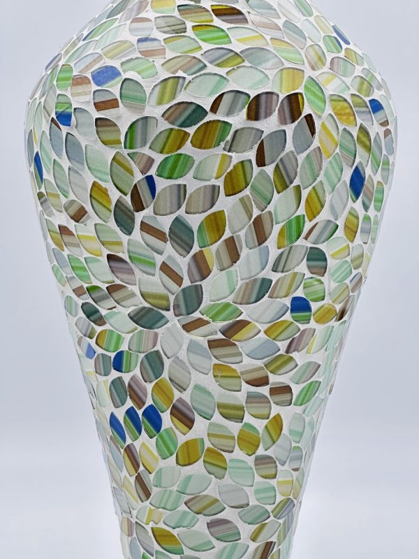 Mosaic Leaf Pattern Vase - Image 3