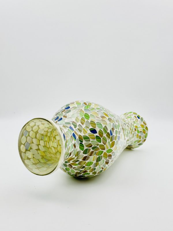 Mosaic Leaf Pattern Vase