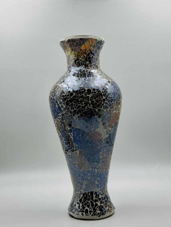 Mosaic Glass Vase – Handcrafted Decorative Piece - Image 2