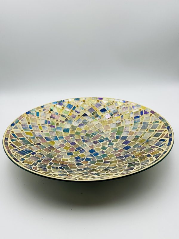 Lridescent Mosaic Decorative Plate – Handcrafted Artistic Bowl