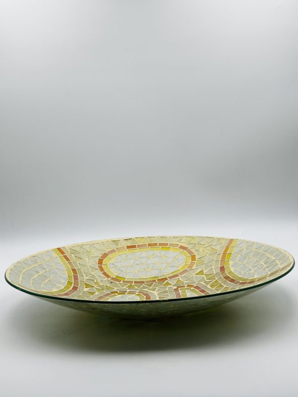 Golden Glow Mosaic Decorative Plate – Handcrafted Artisan Dish - Image 3