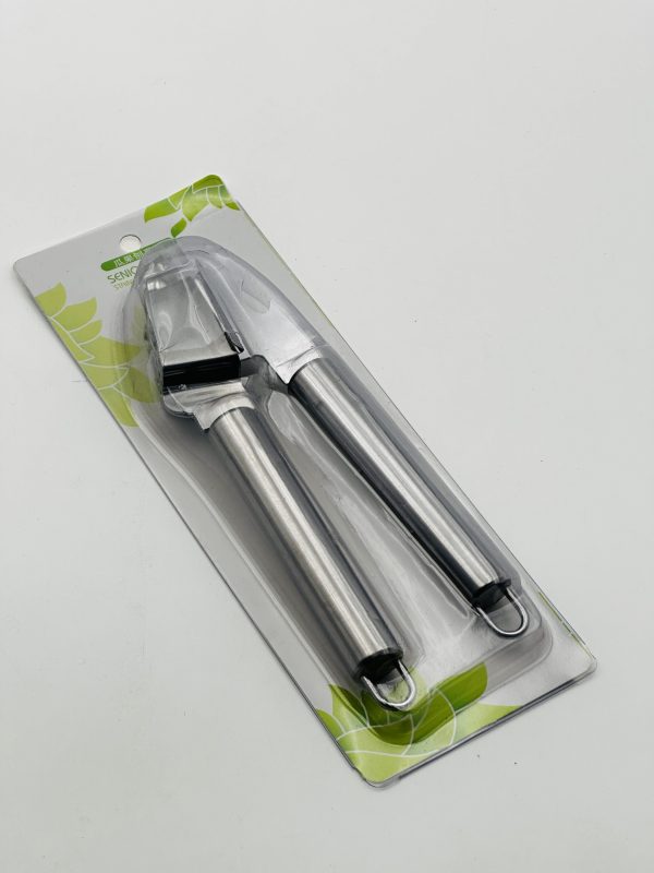 Stainless Steel Garlic Press - Heavy Duty Kitchen Tool - Image 3