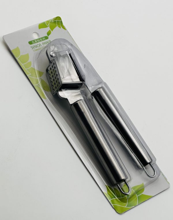 Stainless Steel Garlic Press - Heavy Duty Kitchen Tool - Image 2