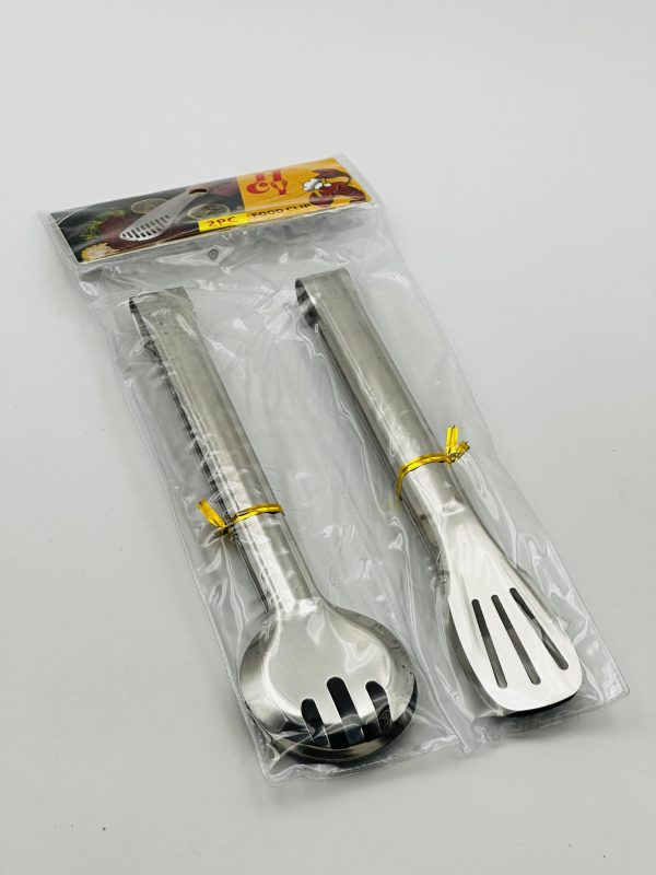 tainless Steel Food Tongs (2PC Set) - Image 3