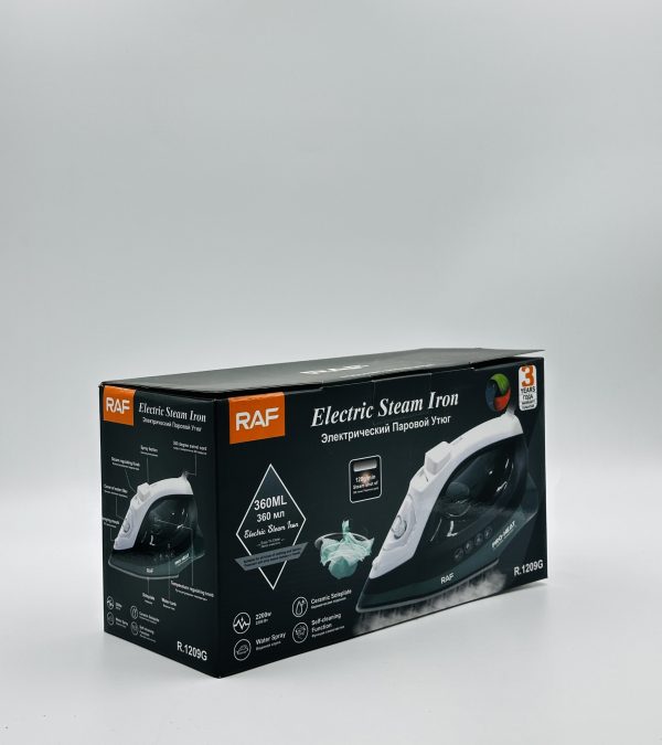 RAF Electric Steam Iron – 2200W with 360ml Water Tank - Image 3