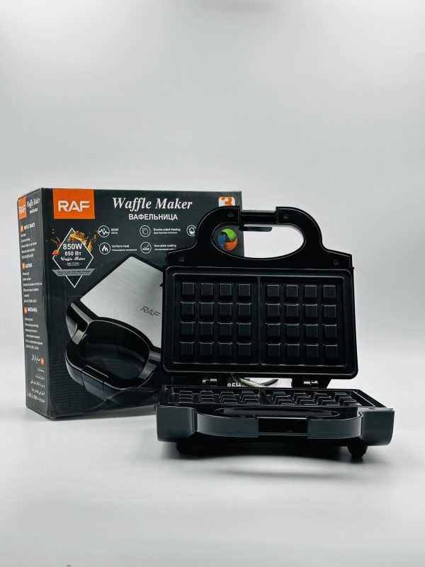 RAF 850W Waffle Maker – Non-Stick Dual Plate Electric Waffle Iron - Image 6