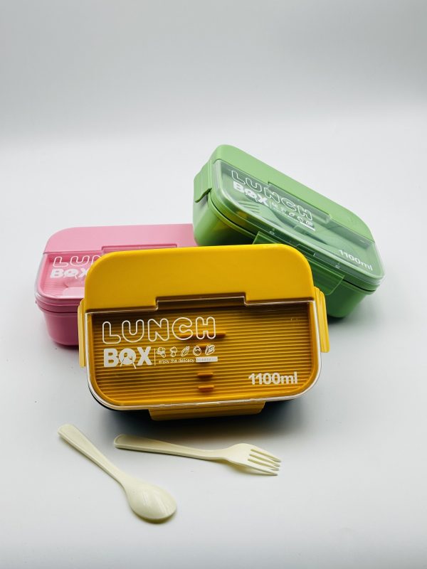 Modern Lunch Box with Utensil Storage