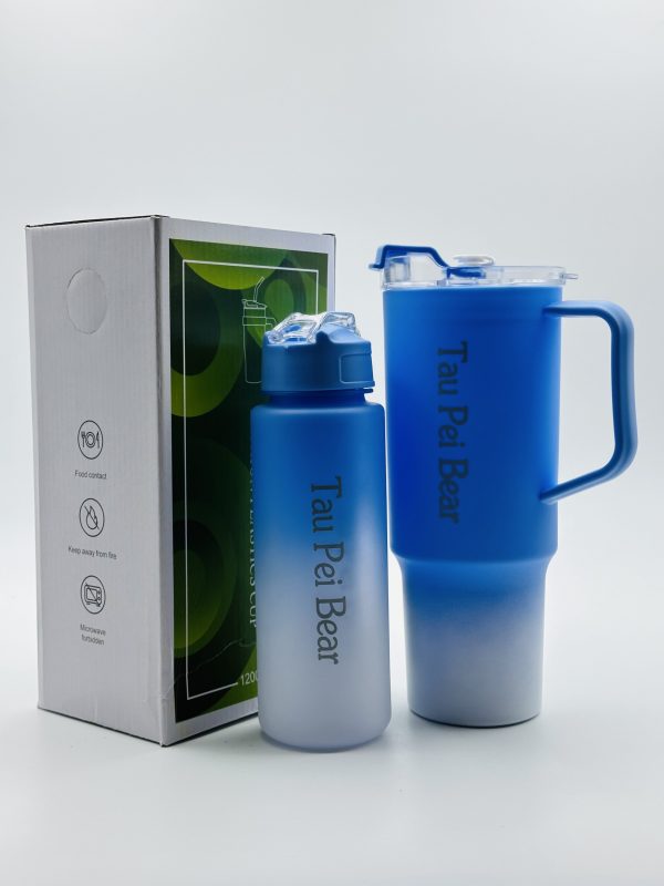 Tau Pei Bear Gradient Water Bottle & Mug Set(900ml+300ml)