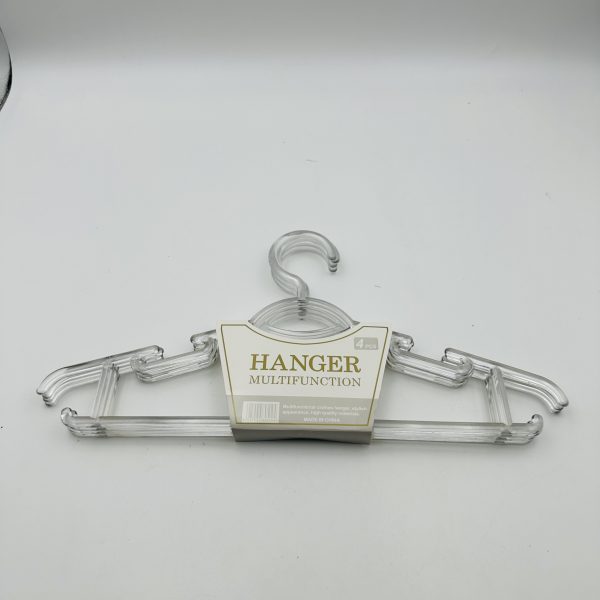 CrystalClear Multifunctional Clothes Hangers (4-Pack)