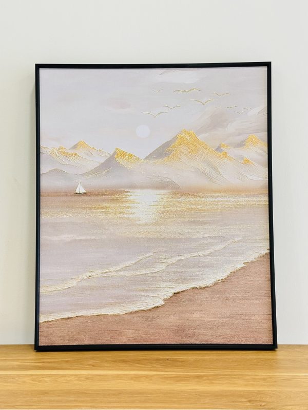 Golden Sunset Serenity – Luxury Canvas Wall Art