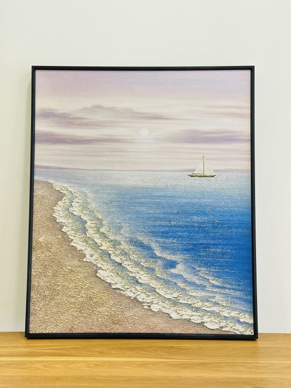 Tranquil Shoreline – Elegant Ocean Canvas Art