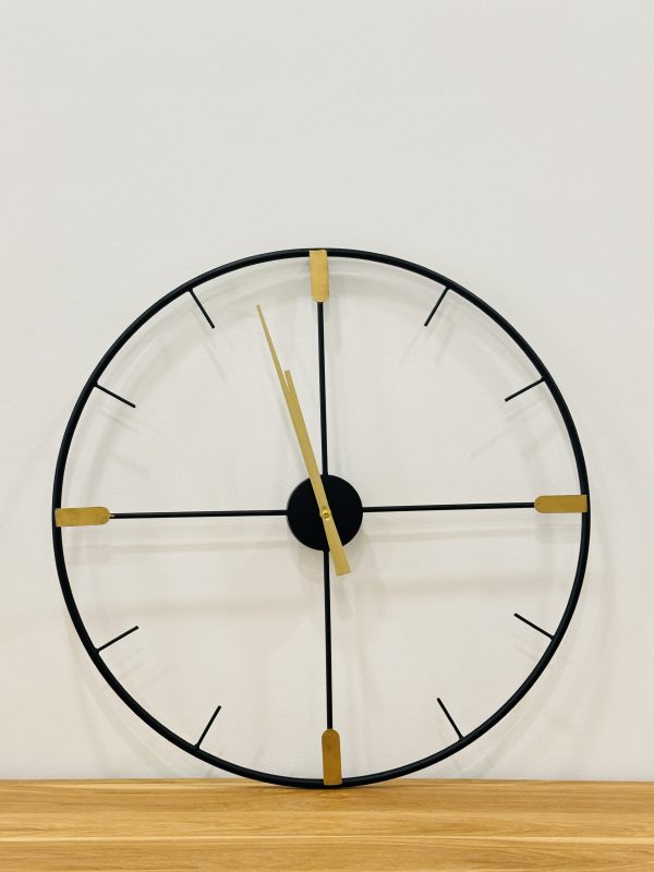 Minimalist Industrial Metal Wall Clock