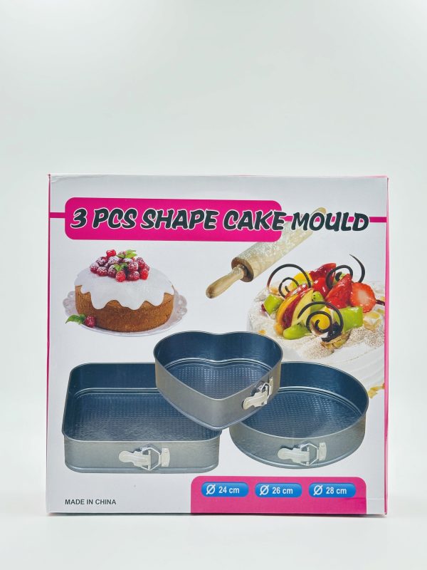 BakeEase 3-Piece Nonstick Springform Cake Mold Set