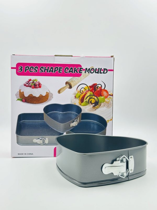 BakeEase 3-Piece Nonstick Springform Cake Mold Set - Image 2