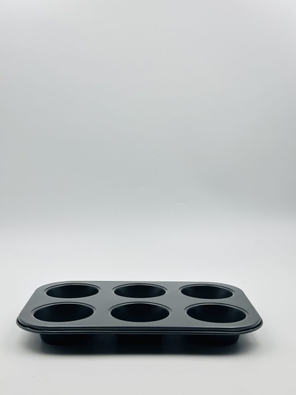 BakeEase 6-Cup Nonstick Muffin & Cupcake Pan