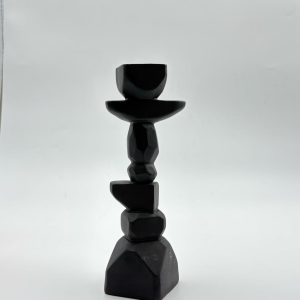 Modern Geometric Black Candle Holder